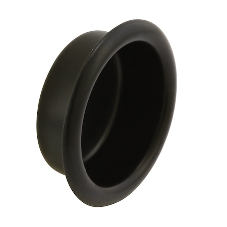 Prime-Line Closet door Finger Pull, 3/4 in., Mate Black Finish (5 Pack) MP7569N